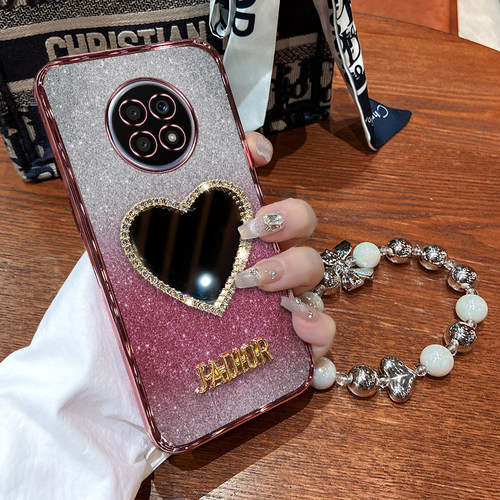 华为荣耀X20手机壳honorX20保护套硅胶5G全包NTN一AN20防摔软壳20x女NTNAN带镜子x205g外壳可爱X2O高级感钻