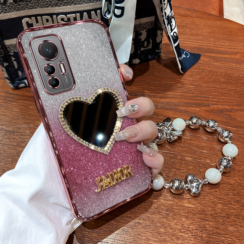 小米12青春版硅胶创意手机壳镜子