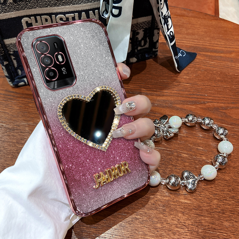 oppoA95硅胶创意手机壳带镜子