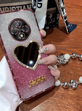 华为优畅享50plus手机壳畅享50puls保护硅胶套5G个性创意VP005全包防摔50p软壳外壳带镜子女潮umagic网红智选