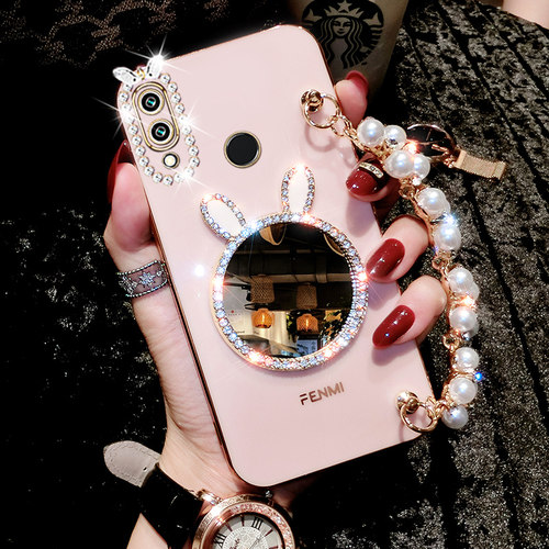 华为nova3硅胶软壳奢华补妆镜钻