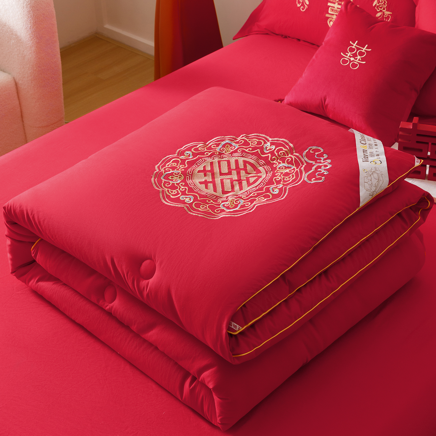 大豆纤维被子冬被结婚喜被被芯