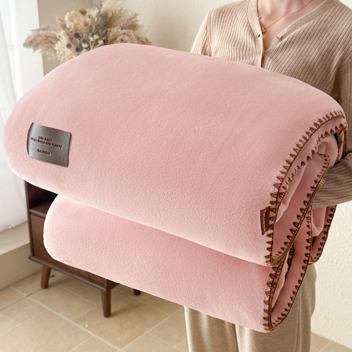 珊瑚绒毛毯铺床牛奶绒秋冬加厚毯子午睡办公室被子毛绒盖毯沙发毯