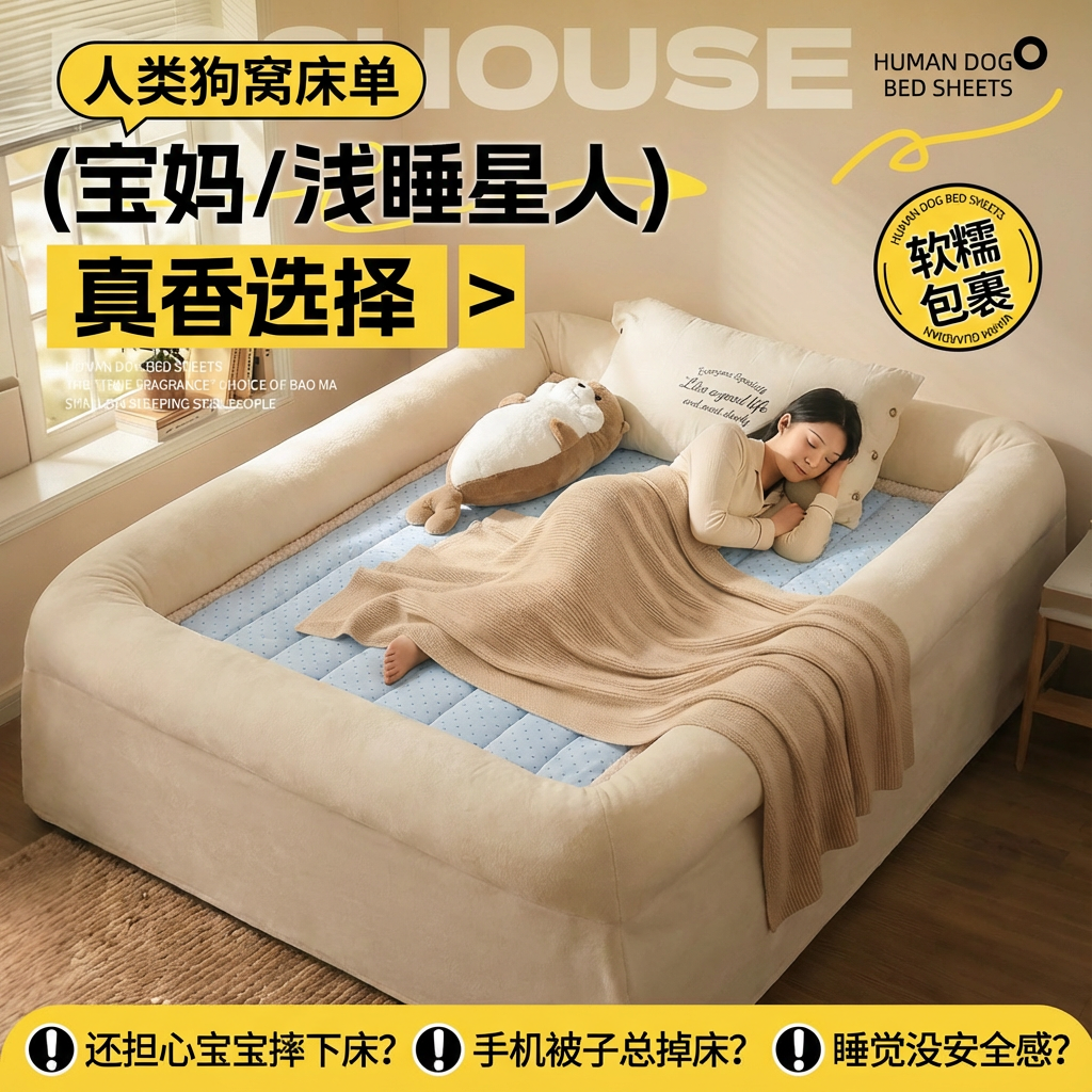 人类狗窝懒人沙发可躺可睡榻榻米折叠床阳台休闲躺椅卧室小沙发床,床上用品,床单,淘宝优惠券,粉丝福利购,淘宝优惠卷