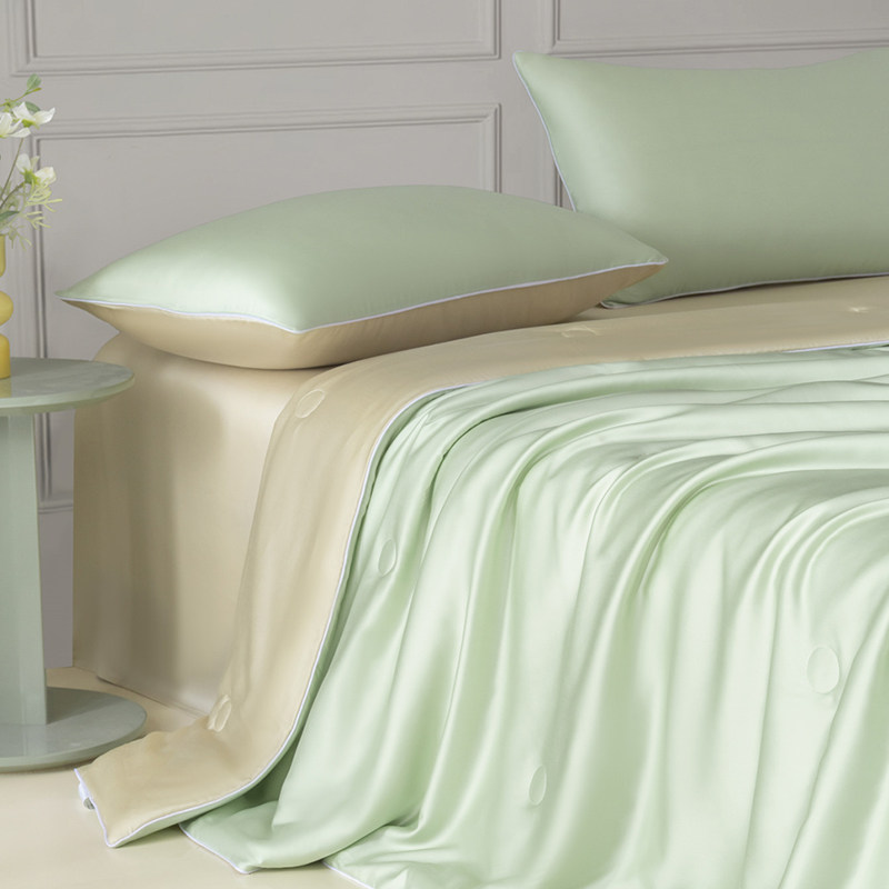 夏季夏凉被四件套单人凉感冰丝空调被可机洗2026新款水洗真丝夏被