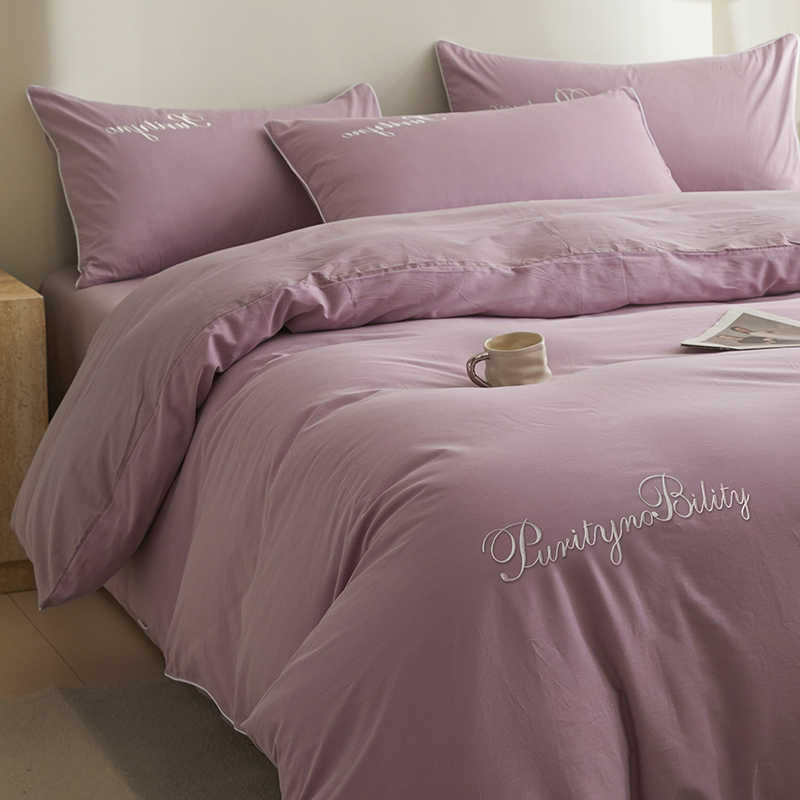 简约纯棉全棉被套四件套2025新款