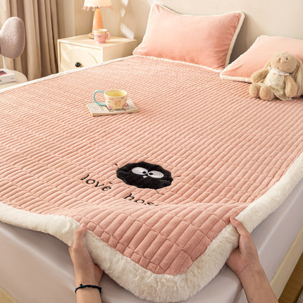 牛奶绒床垫子180x200出租屋a类母婴加厚保暖珊瑚绒床褥垫褥子铺底