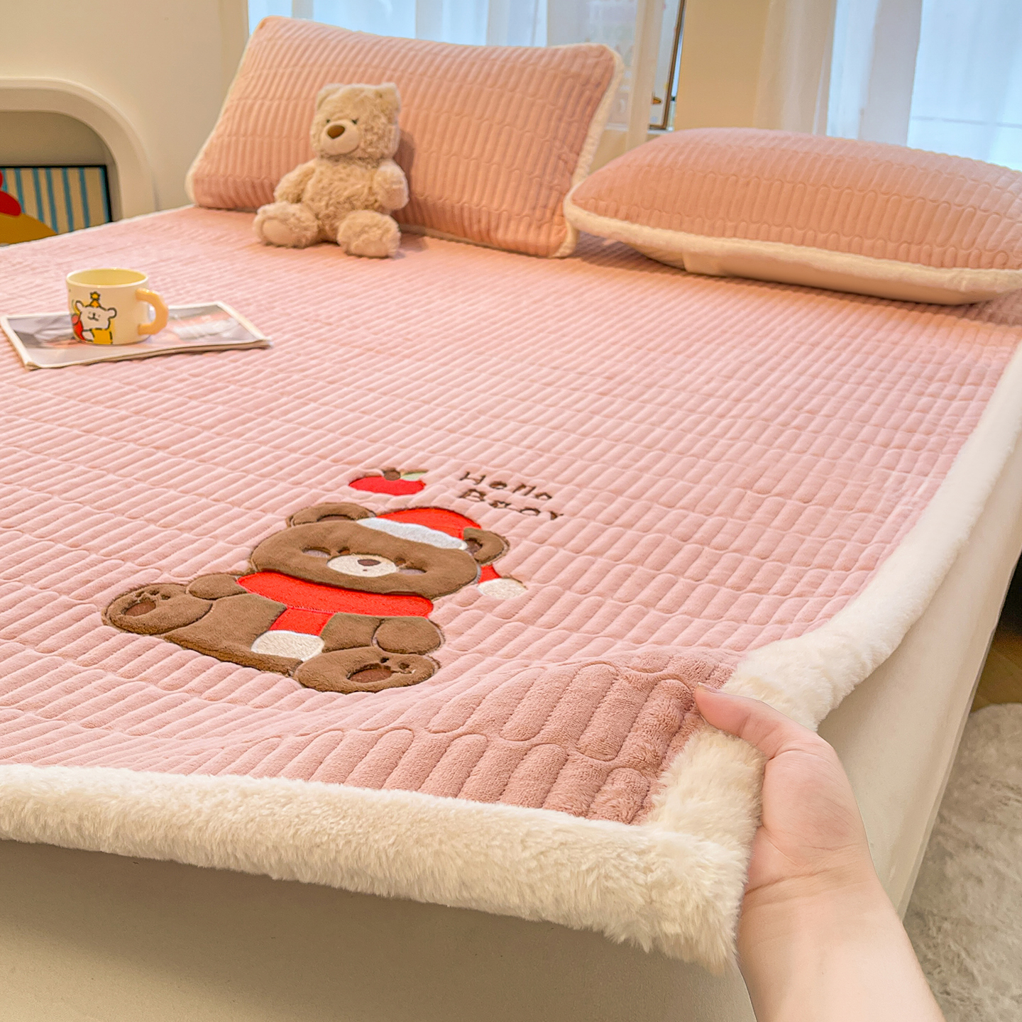 冬季加厚牛奶绒床垫软垫床垫褥子