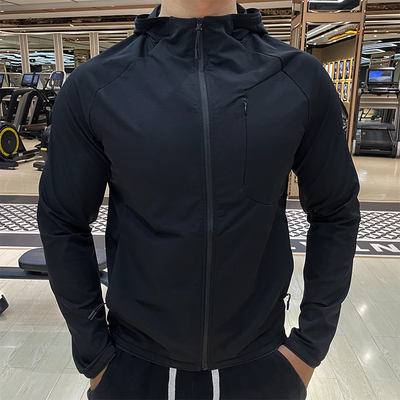 运动连帽外套男健身训练长袖