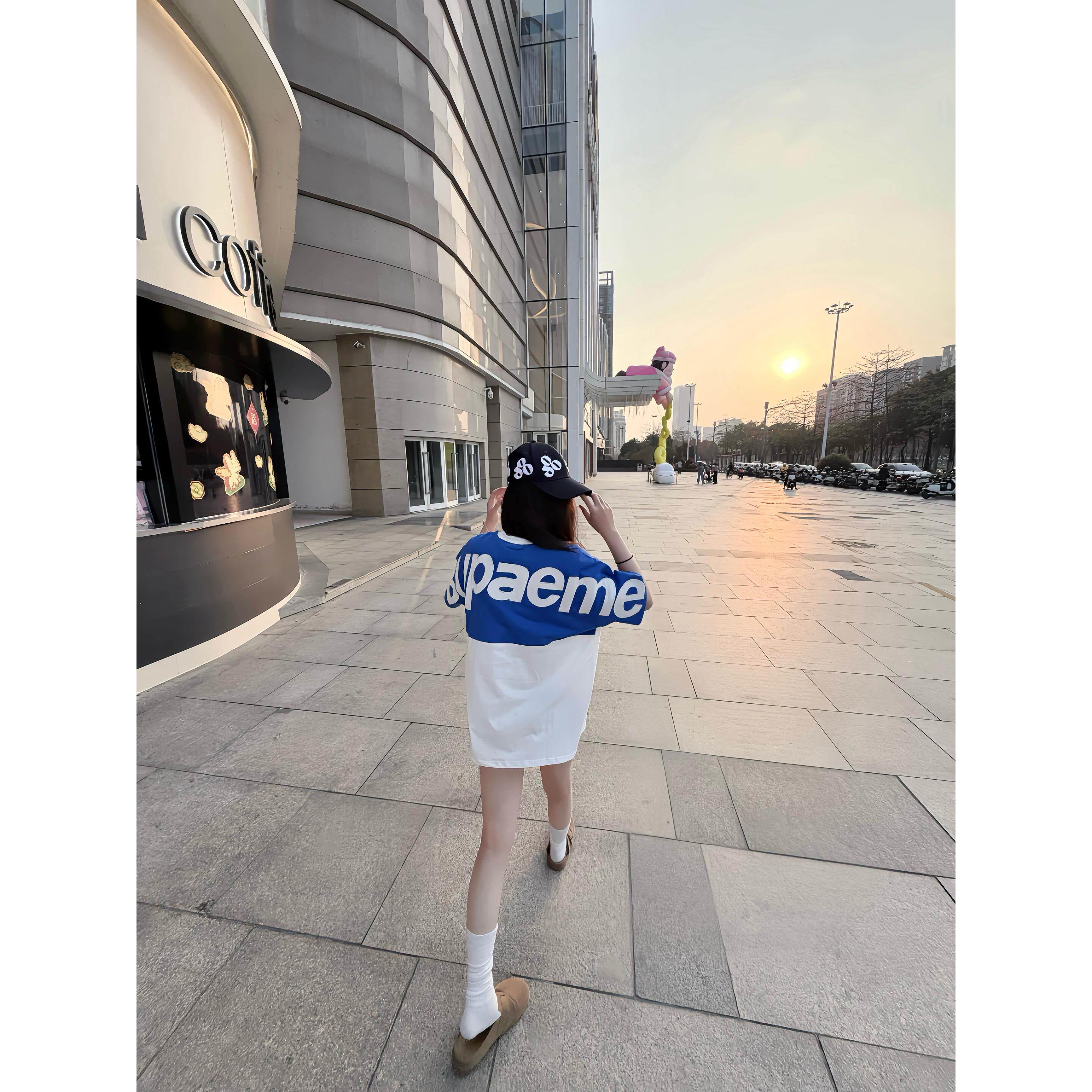 美式贴布刺绣字母纯棉短袖T恤女2026年夏季新款潮牌高街宽松上衣图片