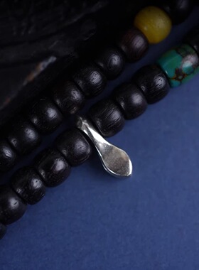 925纯银古朴素面款卡子文玩手串配件记数夹子佛珠DIY经典百搭配饰