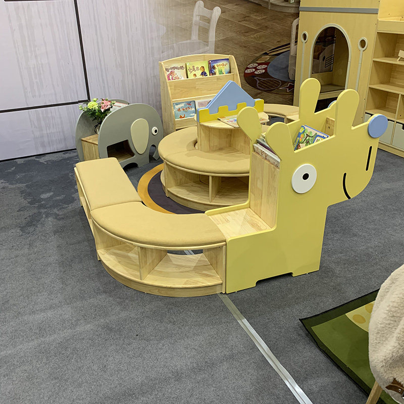 幼儿园早教儿童实木玩具收纳柜