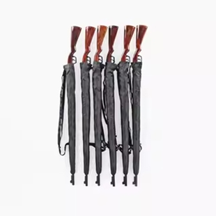 厂家超大步枪直杆黑色晴雨伞新款 支持 创意伞淘宝热卖