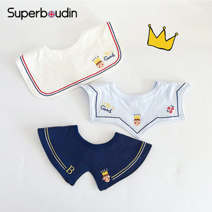 ins韩版加厚纱布围嘴棉质婴儿围嘴花瓣口水巾百搭防水围兜口水兜