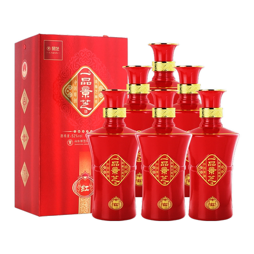 酒一品景芝52度芝麻香型整箱6瓶