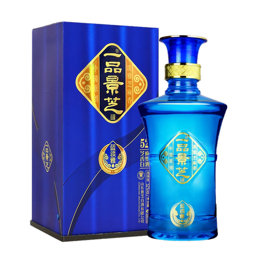 一品景芝蓝淡雅52度白酒500ml