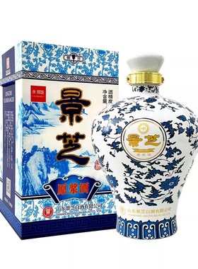 景芝原浆高度白酒中华老字号 山东名酒特酿礼盒送礼 62度1.5L*1坛