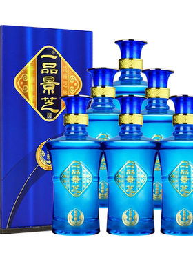 【爆款热销】景芝 一品景芝蓝淡雅 芝麻香型白酒52度500ml*6整箱