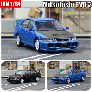 【静态模型】JKM合金车模1:64三菱EVO3代轿车静态微缩模型摆件