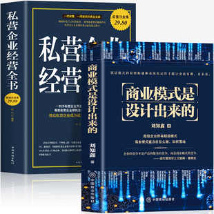 2册私营企业经营全书+商业模式是设计出来的企业营销管理商业思维股权架构设计利润管控市场营销学投资理财金融经济风险防控书
