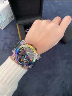 Casio卡西欧手表G-SHCOK彩虹蛙人潜水蓝牙太阳能表GWF-A1000BR-1A