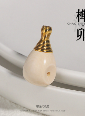 冰料原色猛犸牙榫卯分体三通佛头合金佛塔星月菩提108手串DIY配件