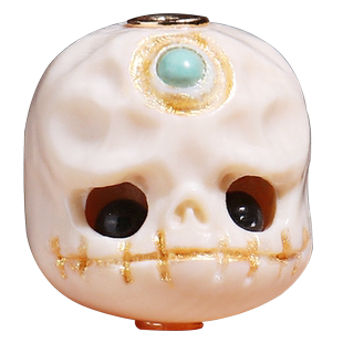 冰料原色猛犸象牙雕刻阿呆背云隔珠圆珠二通星月金刚串DIY配饰