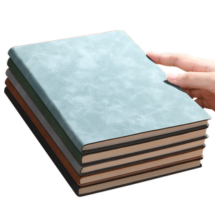 a5笔记本本子精致高颜值商务软皮面工作会议记录记事本复古简约日记本大学生考研摘抄记事本办公定制可印logo