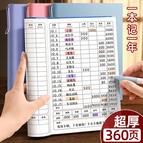 家庭日程开销记账本2024年新款
