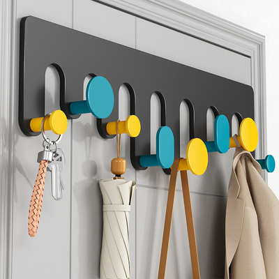 入户门后磁吸挂钩免打孔挂衣架防盗门上强力磁铁收纳神器置物挂架