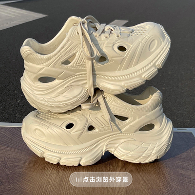 厚底洞洞鞋女款2025超火新款