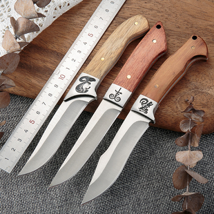蒙古族红木加厚手把肉刀手扒肉刀小刀餐刀西餐牛排刀内蒙古吃肉刀