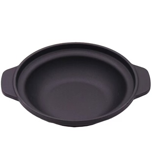 加厚煲仔饭用免开锅铸铁浅煲砂锅广东啫啫煲生铁家用煲仔锅鸡公煲