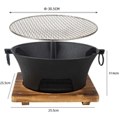 铸铁围炉炭炉生铁碳炉子炭烧烤炉火锅铁炉家庭炭火炉烧炭烤肉炉子
