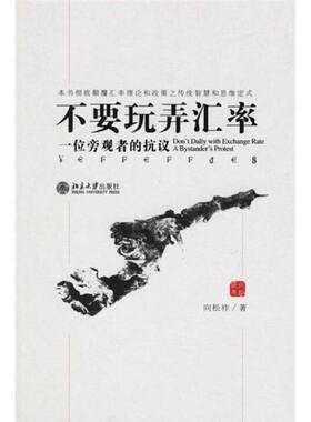 正版图书丨 不要玩弄汇率：一位旁观者的抗议  向松祚著 9787301110355