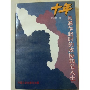 正版9成新图书丨 十年风暴乍起时的政协知名人士  汪东林著 9787503406805