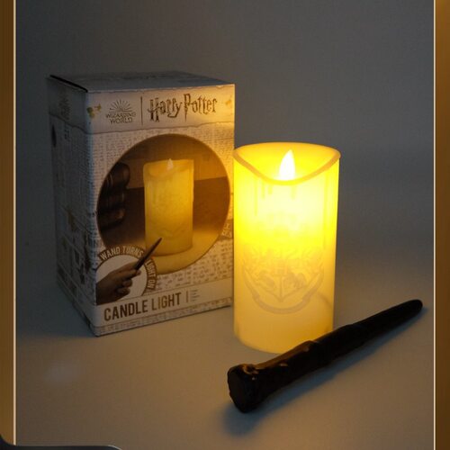 哈利波特HarryPotter蜡烛台灯摆件魔杖法杖可遥控灯模型魔法拼装