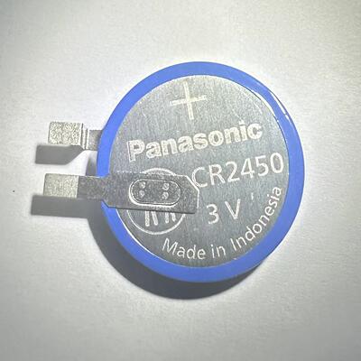 3V进口丰田坦途胎压松下CR2450A耐高温电池CR2450HR特斯拉BR2450A