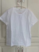 女短袖 女士半袖 夏季 全棉白色圆领T恤基本款 体恤 新款 美家正品