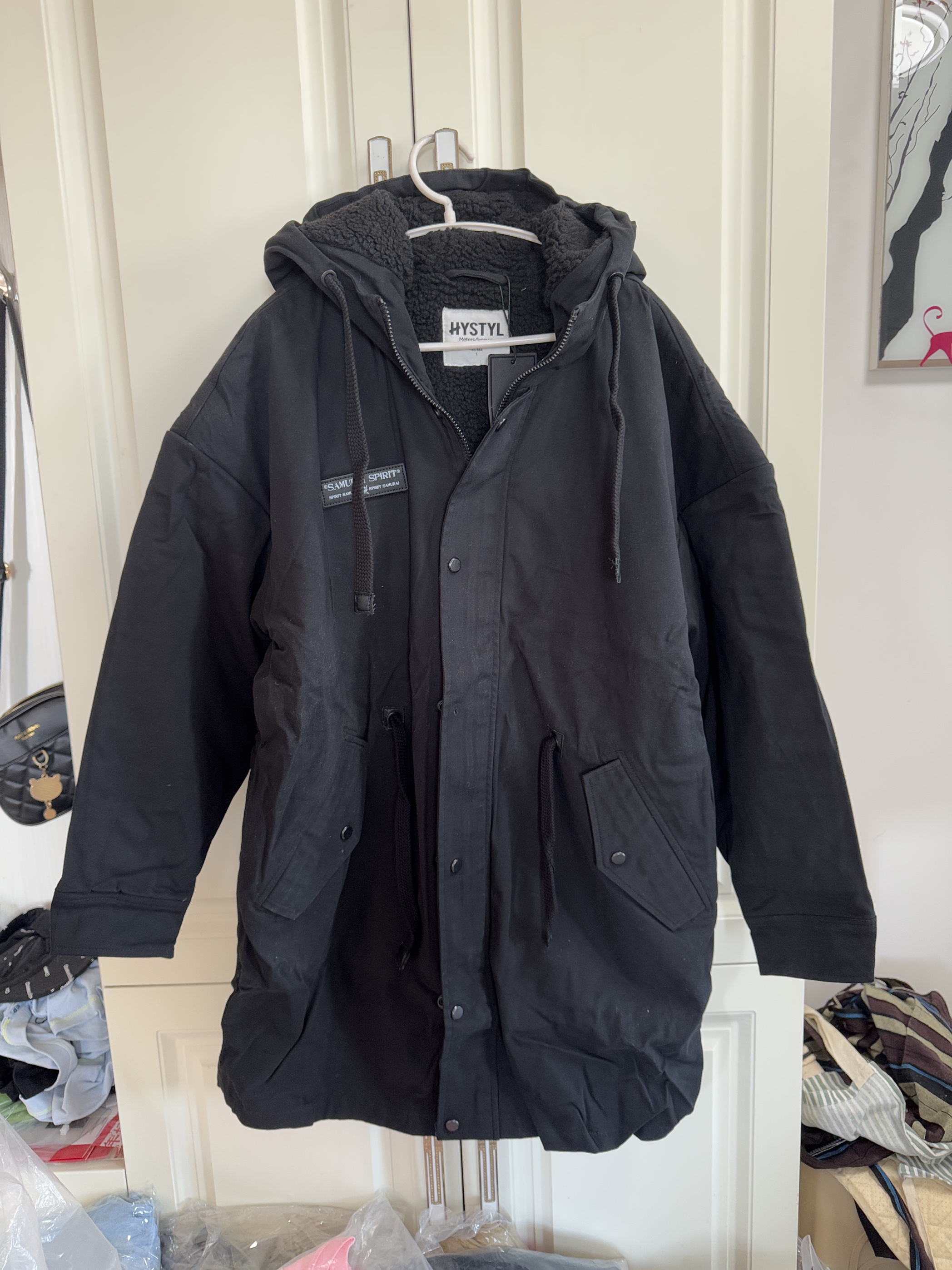 美邦正品男中长款加厚保暖棉外套