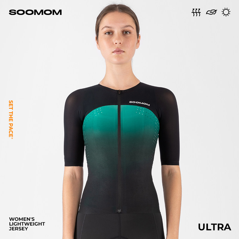 SOOMOM | ULTRA女士轻量公路车骑行服女款夏季短袖上衣梭织新款
