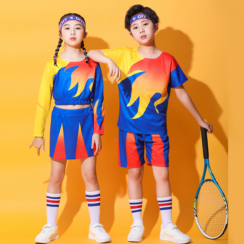 六一儿童啦啦队演出服街舞舞蹈啦啦队小学生啦啦操比赛舞动会服装