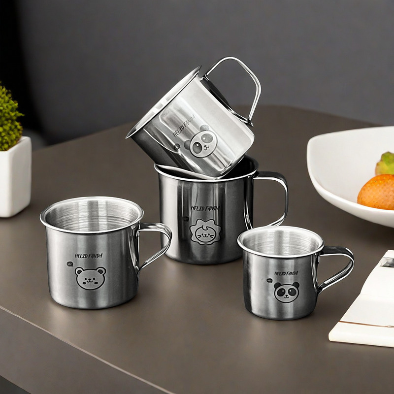 卡通304不锈钢家用儿童水杯带