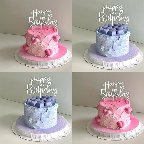 简约款亚克力happybirthday插件