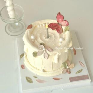 网红许愿池玫瑰花园丘比特天使蛋糕唯美薄纱蝴蝶女神生日蛋糕装 扮