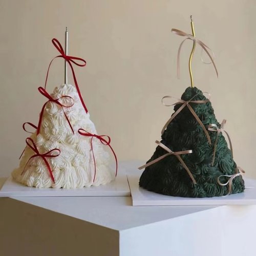 网红圣诞节许愿树雪花蛋糕装饰 3mm蝴蝶结丝带小清新圣诞树蛋糕