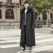 长款 羽绒衣男 加绒加厚可拆卸内胆鹅绒派克服大码 羽绒服男冬季 新款