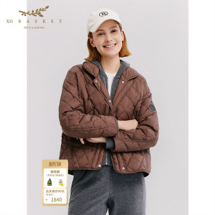 十二篮26春新款 羽绒服简约设计感通勤休闲气质外套 白鹅绒短款