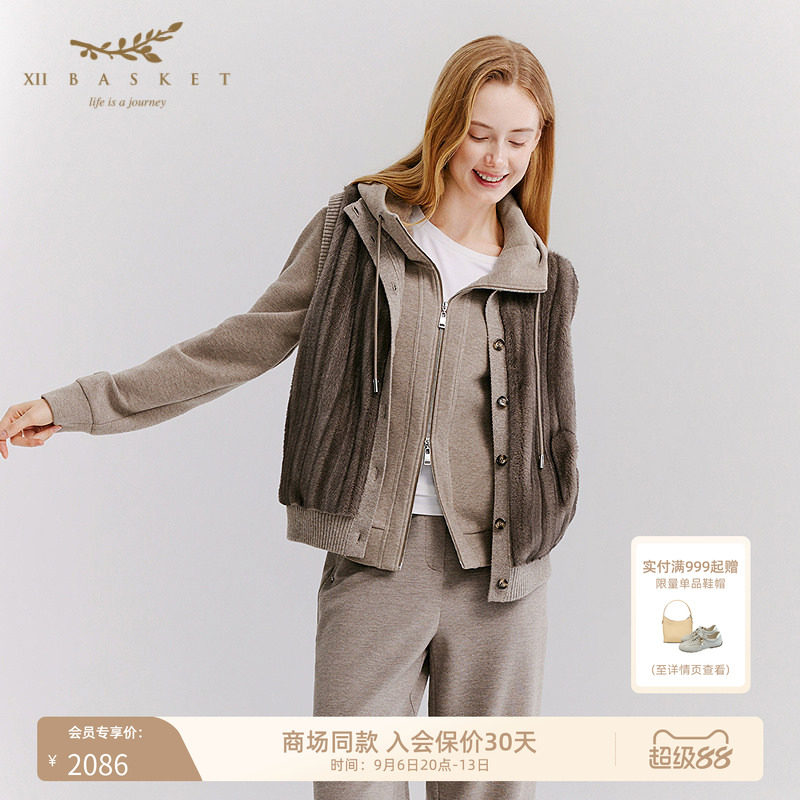 十二篮环保仿貂毛宽松马甲女