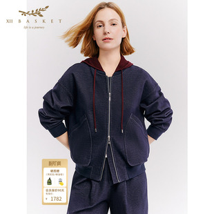 休闲棒球服女 运动外套口袋设计感工装 十二篮26春新款 复古美式